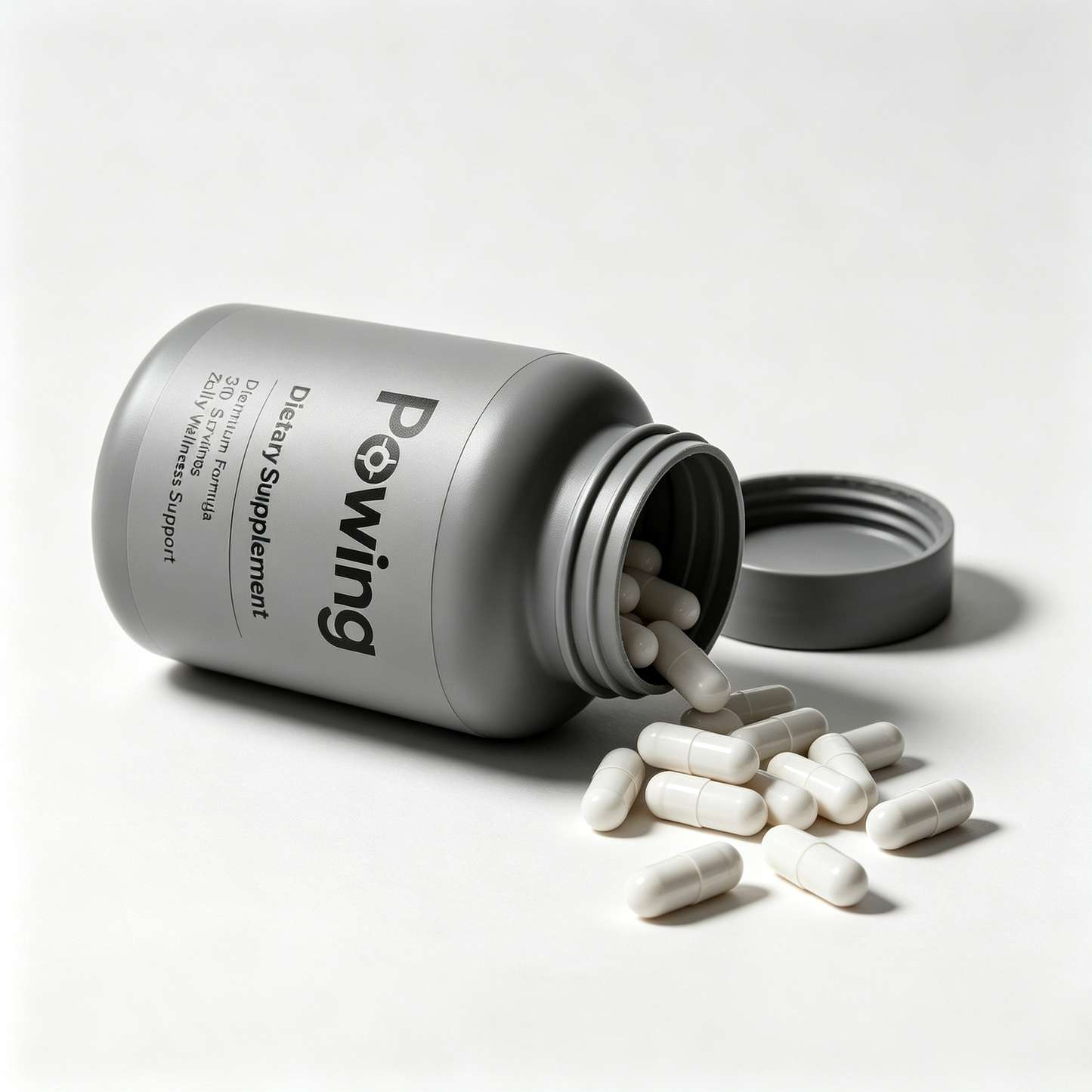Powing Daily Wellness Dietary Supplement Capsules, Premium All-Round Health Support Formula, Easy-Swallow Capsules