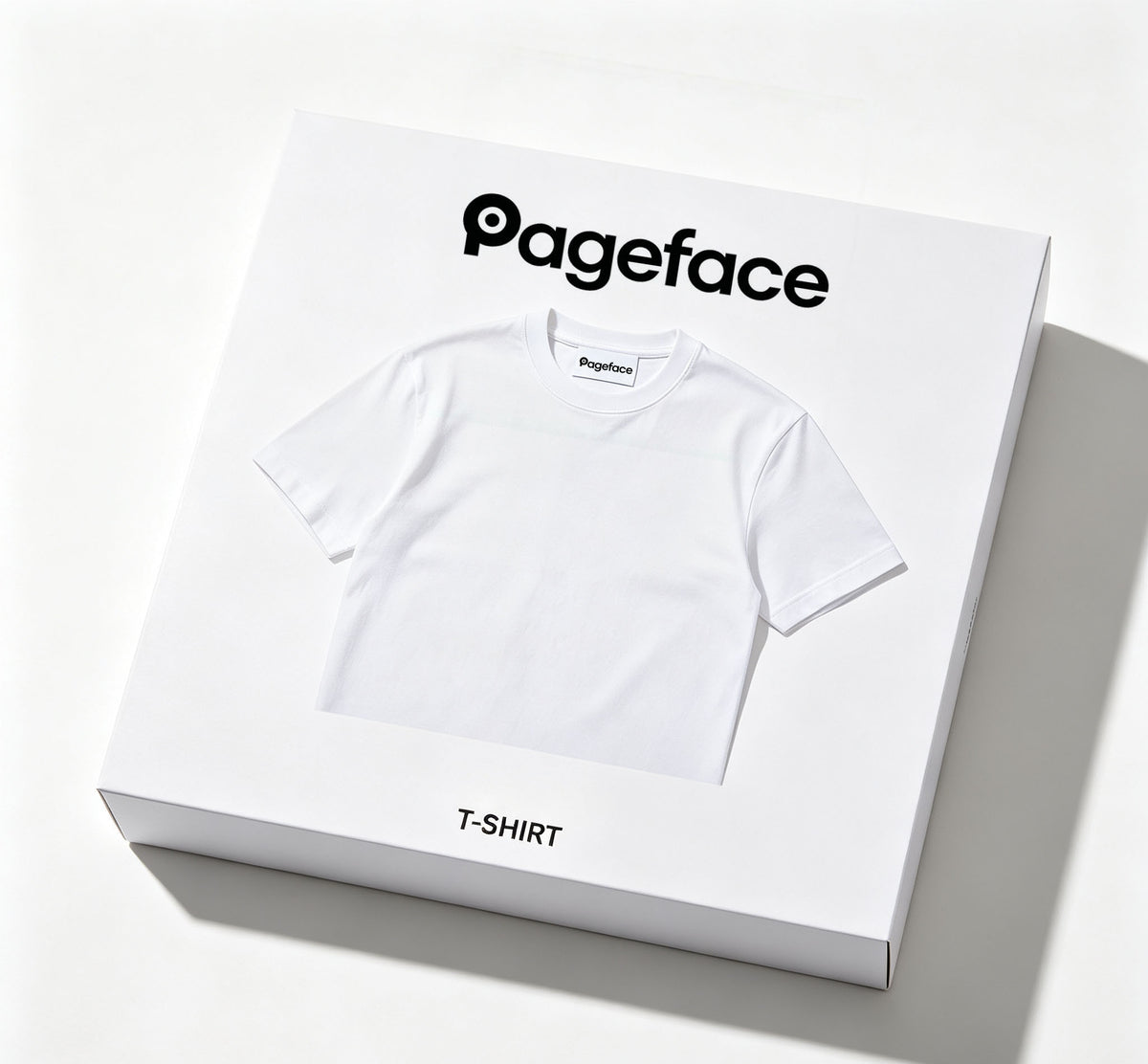 Pageface Crew Neck Short Sleeve T-Shirt, Soft Solid Cotton Cropped Tee, Unisex Casual Daily Basic T-Shirt with Gift Box Packaging