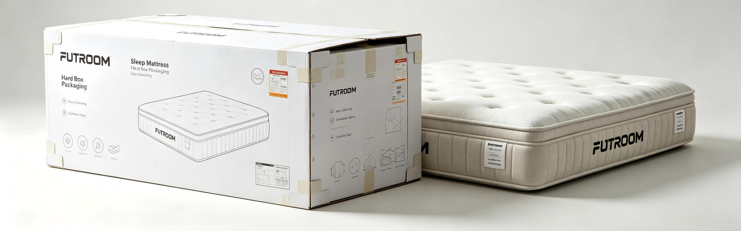 FUTROOM Medium Firm Knit Fabric Mattress, Boxed Compressed Sleep Mattress, Fluffy Comfort Support Mattress for Bedroom