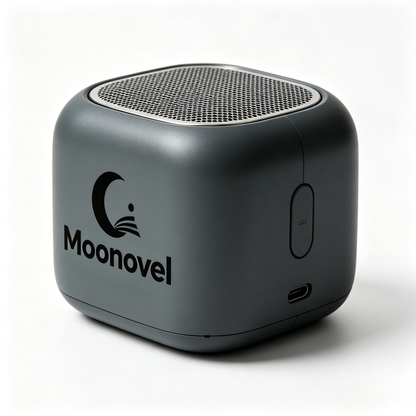 Moonovel Small Wireless Bluetooth Speaker, Personal Stereo Audio Player, Rechargeable, Durable Matte Shell for Camping, Bedroom & Office
