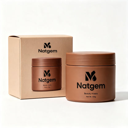 M Natgem Deep‑Cleansing Clay Beauty Mask, Pore Minimizing Hydrating Facial Mask, Natural Skin Care Mask for Oil Control Brightening and Blackhead Removing
