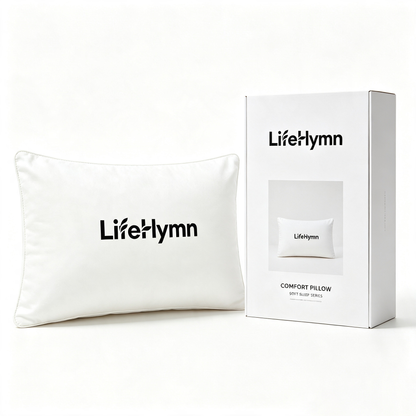 LifeHymn Premium Plush Bed Pillow, Breathable Cover & Supportive Filling, Vacuum Compressed Pillow for Adults, Suitable for All Sleeping Positions