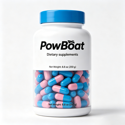 PowBoat Dietary Supplement Capsules, Natural Wellness Support Supplement for Daily Health, Premium Oral Capsules