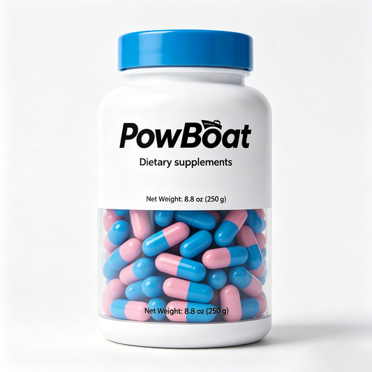 PowBoat Dietary Supplement Capsules, Natural Wellness Support Supplement for Daily Health, Premium Oral Capsules