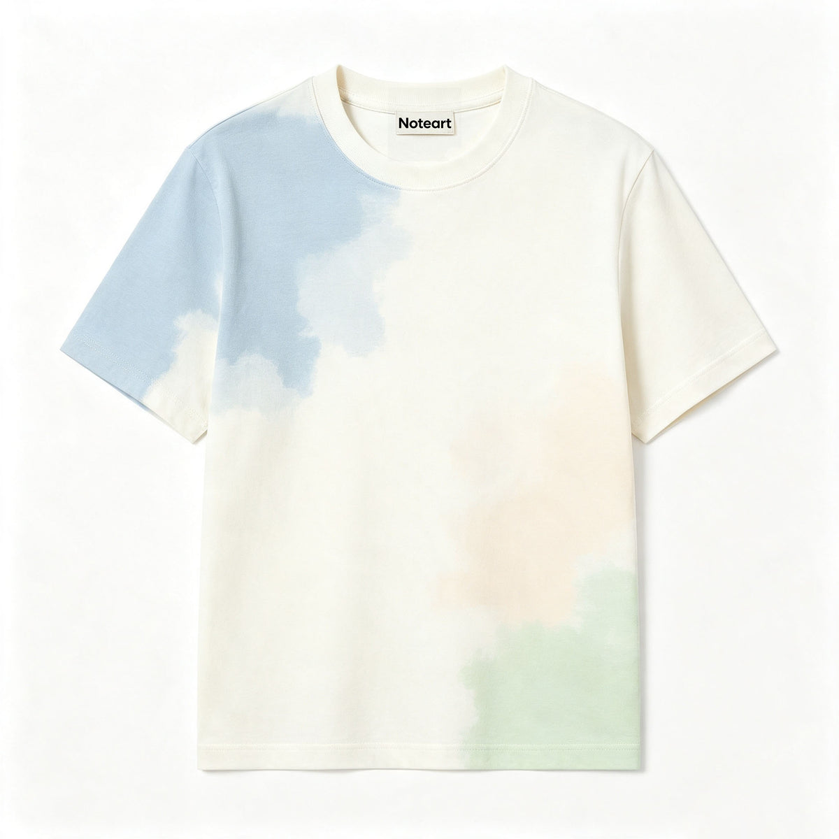 Noteart Unisex Watercolor Tie‑Dye Short Sleeve Crew Neck Casual T‑Shirt