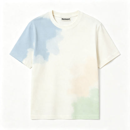 Noteart Unisex Watercolor Tie‑Dye Short Sleeve Crew Neck Casual T‑Shirt