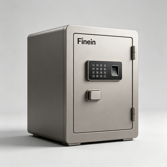 Finein Home Office Digital Safe Box with Fingerprint & Keypad Lock, Heavy Duty Steel Security Safe Cabinet, Multi-Layer Interior Storage Safe for Cash Jewelry Documents, Anti-Pry Anti-Theft Lock Safe for Bedroom Business Hotel Use