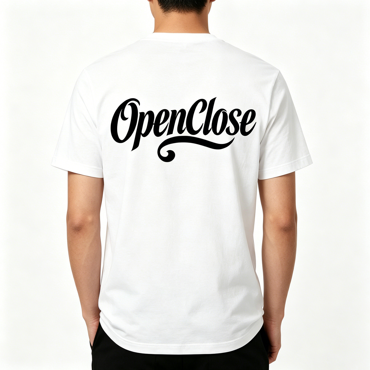 【OpenClose Classic White T-Shirt】—— Minimalist Style for Everyday Wear