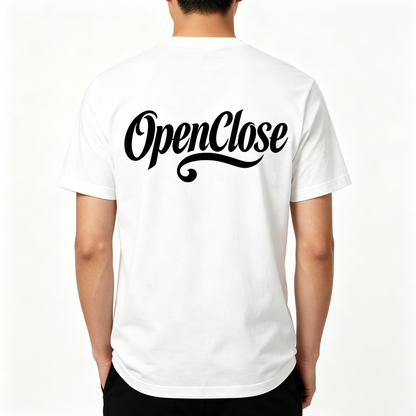 【OpenClose Classic White T-Shirt】—— Minimalist Style for Everyday Wear