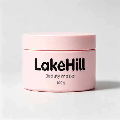 LakeHill Pink Clay Beauty Mask Hydrating Brightening Facial Mask, Pore Cleansing Anti-Aging Smoothing Mask for Sensitive Dry Oily Combination Skin, At Home Spa Skincare Mask