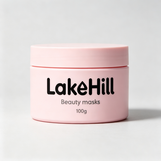 LakeHill Pink Clay Beauty Mask Hydrating Brightening Facial Mask, Pore Cleansing Anti-Aging Smoothing Mask for Sensitive Dry Oily Combination Skin, At Home Spa Skincare Mask