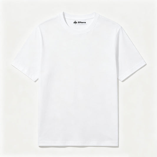 Elfterra Everyday Basic Short Sleeve T‑Shirt, Breathable Lightweight Crew Neck Cotton Tee