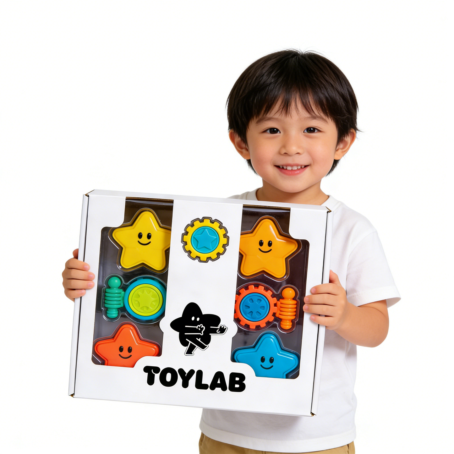TOYLAB Multi-Activity Sensory Toy Set for Toddlers & Kids 18M+, Educational STEM Learning Toy with Gears, Shapes & Fine Motor Skills Development, Interactive Play Toy for Preschool Learning