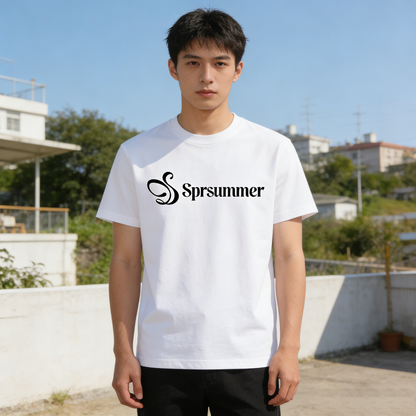 【Sprsummer Logo Print T-shirt】—— Fresh & Casual Daily Essential