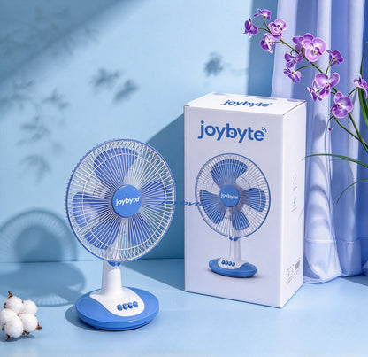 joybyte Electric Fans, Small Table Fan with 3 Speed Settings, Quiet Desk Fan with 90° Oscillation, Personal Cooling Fan for Bedroom, Home, Office & Dorm