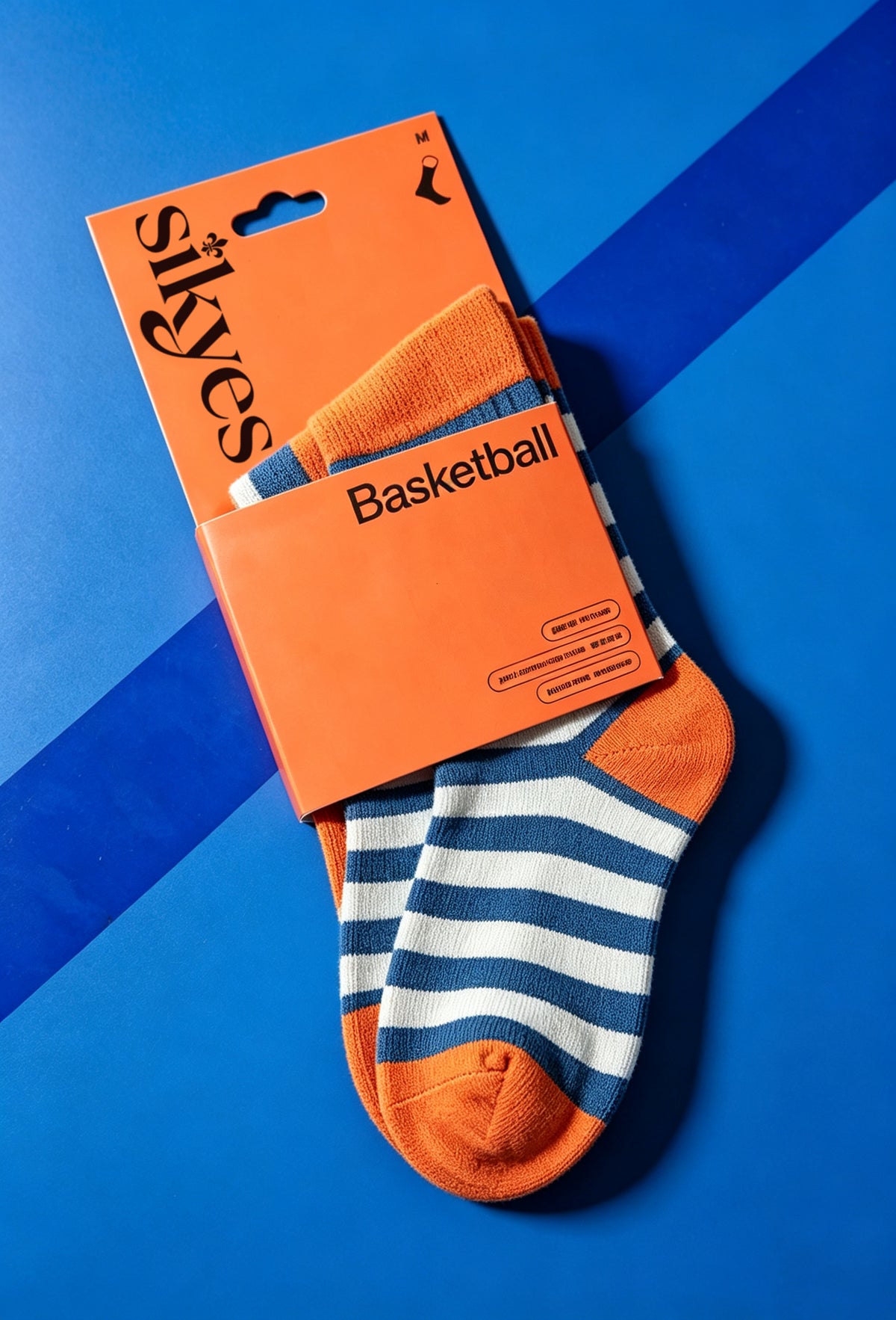 sikyes Striped Basketball Crew Socks, Cushioned Athletic Mid‑Calf Socks, Breathable Comfort Sport Socks for Daily Training Outdoor Activities