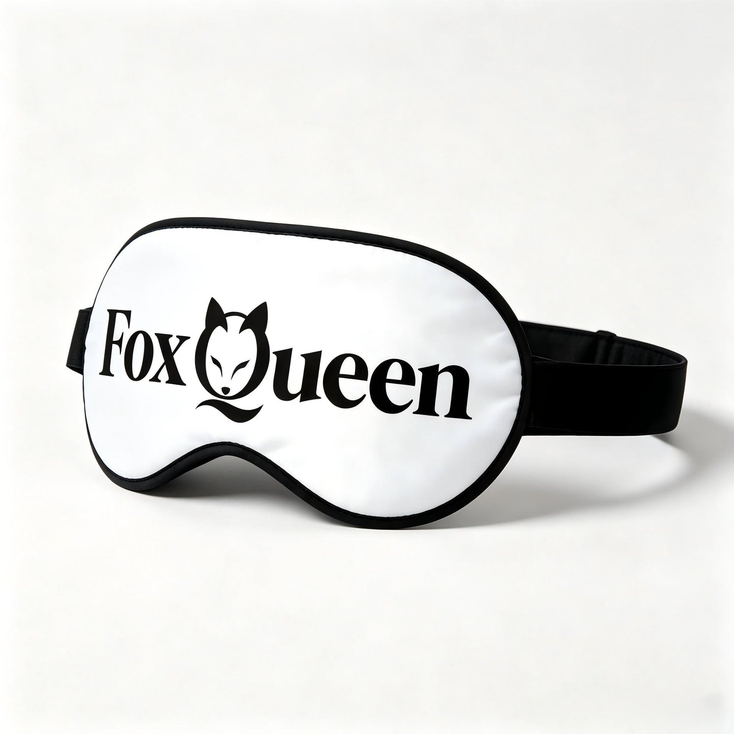 FoxQueen Silk Sleep Blindfolds Worn Over The Eyes, Adjustable Soft Light Blocking Eye Mask, Comfortable Printed Eye Cover for Travel Nap Night Sleeping with Gift Box