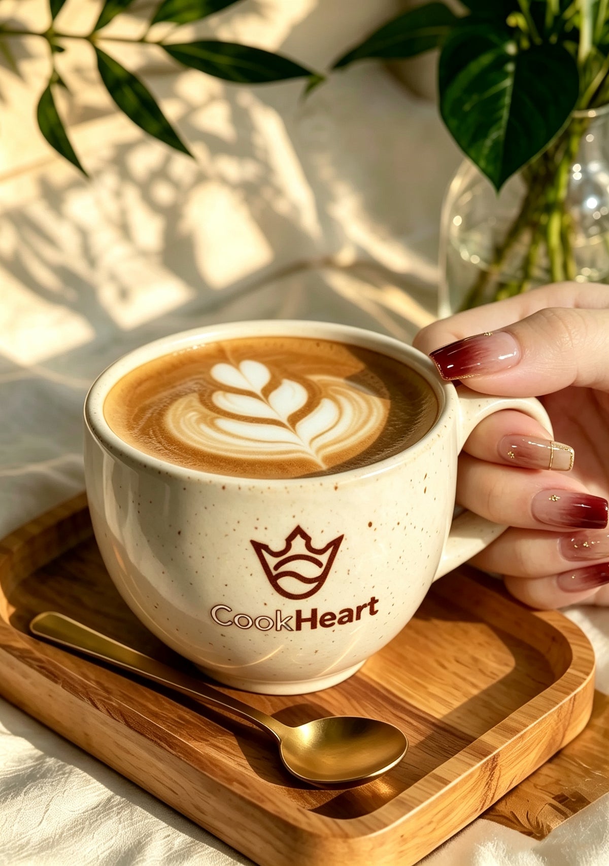 CookHeart Coffee Cups, Speckled Ceramic Latte Mug, Large Wide Mouth Coffee Mug for Cappuccino, Latte, Tea, Microwave & Dishwasher Safe, Home Office Coffee Cup with Gift Box