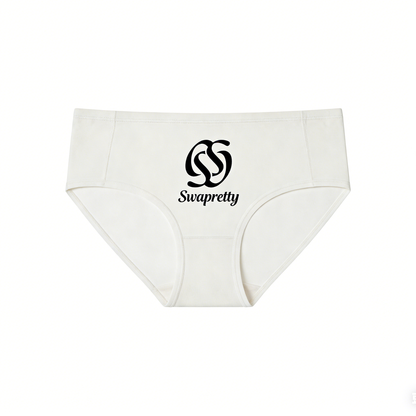 【Swapretty Logo Print Mid-Rise Panties】—— Comfort & Style for Everyday Wear