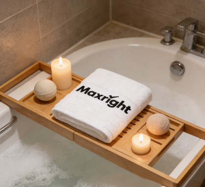 【Maxright Premium Cotton Bath Towel】—— Your Daily Luxury of Softness & Cleanliness
