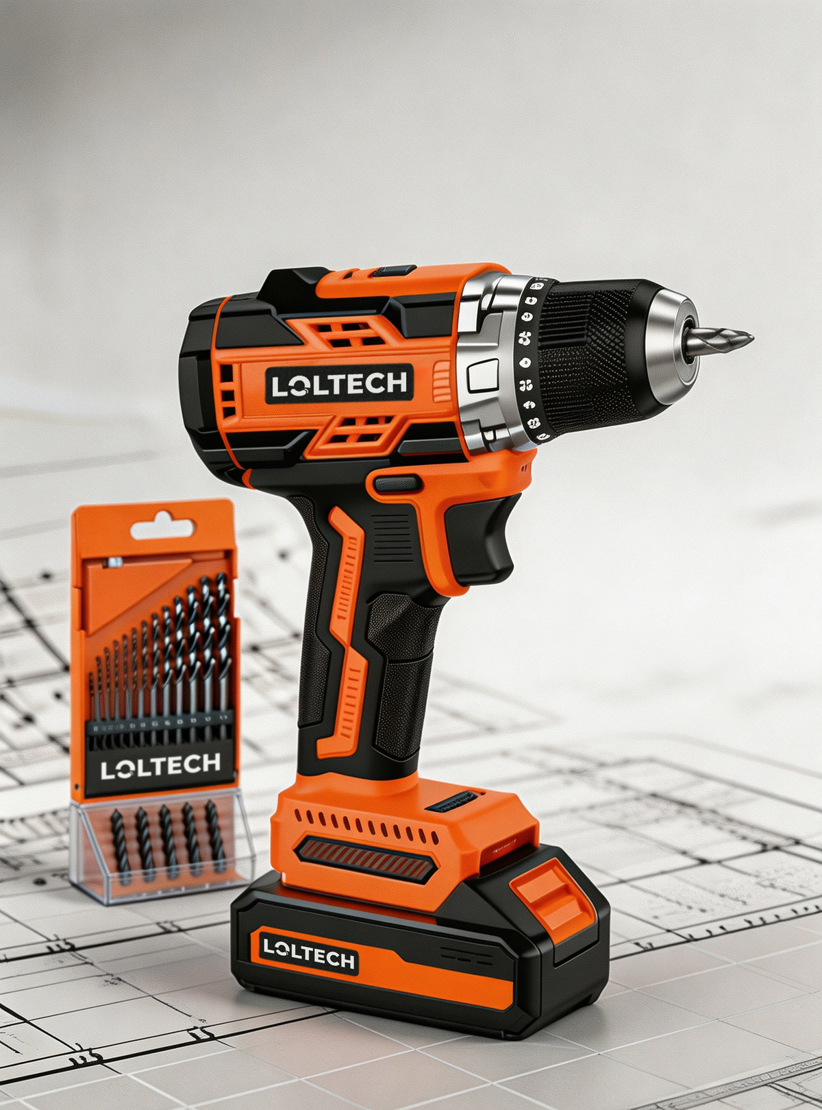 LOLTECH Drill Bits Set, Bits for Power Drills, Multi-Size High Speed Steel Twist Drill Bit Kit, Multipurpose Drilling Bits for Wood, Metal, Plastic, DIY Home & Construction Use