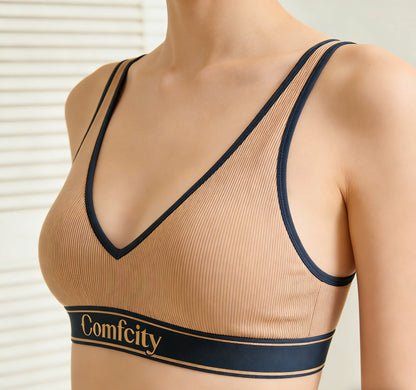 【Comfcity Two-Tone Ribbed Underwear Set】—— Your Daily Comfort & Stylish Essential