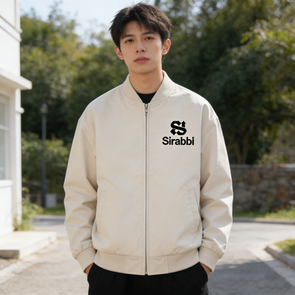 【Sirabbi Logo Print Bomber Anorak】—— Timeless Outerwear for Versatile Style