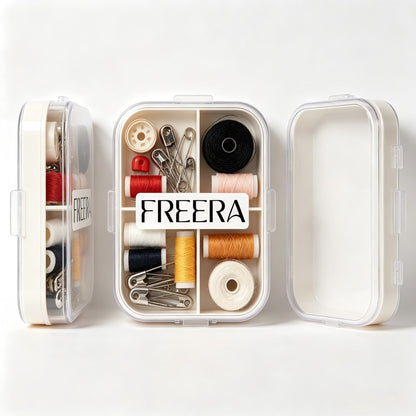 FREERA Portable Sewing Kit, Mini Sewing Supplies Organizer, Multifunctional Sewing Box for Home and Travel
