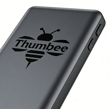 Thumbee Portable Charger, Slim Fast Charging Power Bank, High Capacity External Battery Pack with USB-C & USB-A Ports, Lightweight Portable Phone Charger