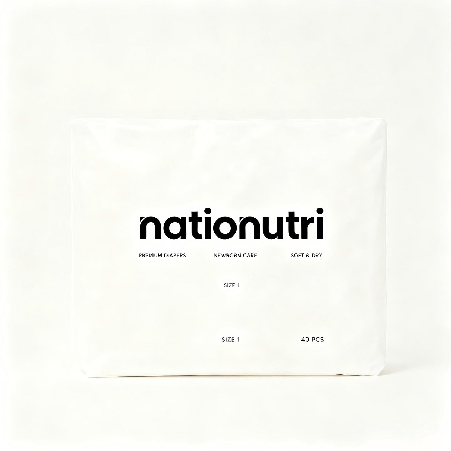 Nationutri Premium Disposable Baby Diapers Size 1, Newborn Infant Diapers, Ultra Soft Breathable, High Absorbency, Leak-Proof, Hypoallergenic Disposable Nappies, 40 Counts