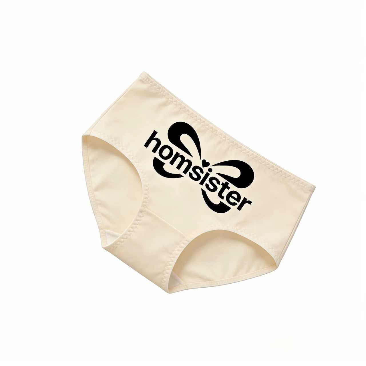 homsister Women's Seamless Mid-Waist Panties, Ice Silk Breathable Antibacterial Briefs, Cute Printed Comfort Underwear for Ladies