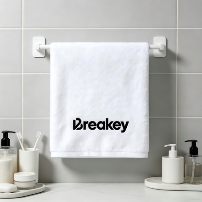 Breakey Premium Cotton Bath Towel, Ultra Soft Absorbent Quick-Drying Towel for Bathroom, Hotel & Spa, White