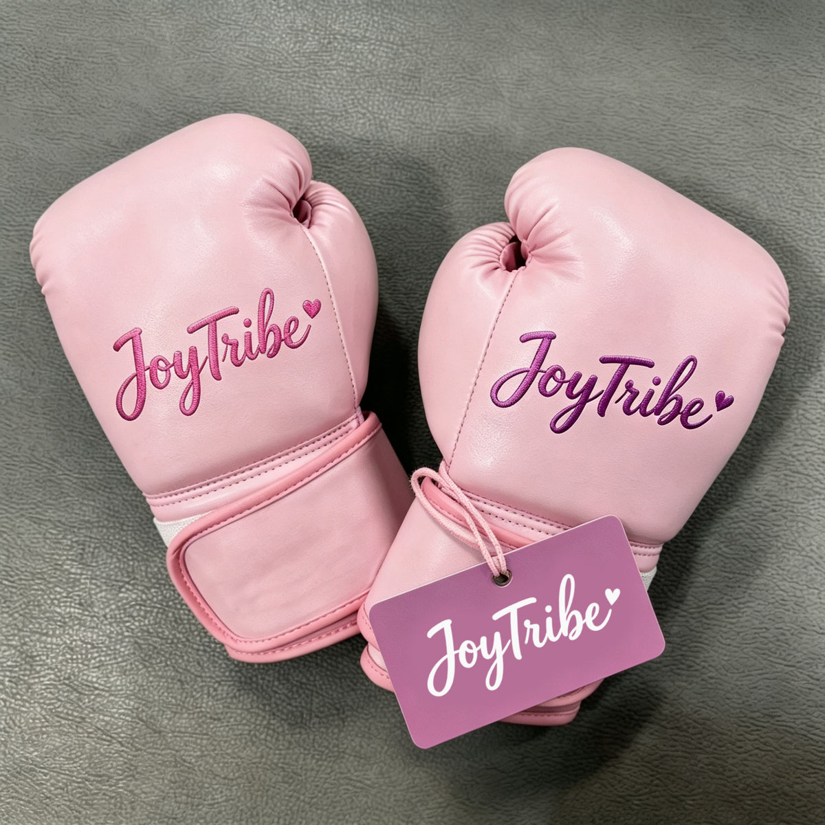 JoyTribe Pink Boxing Gloves, Premium PU Leather Training Gloves for Punching Bag, Sparring, Kickboxing & Muay Thai, Comfort Fit Hand Protector for Beginner Female