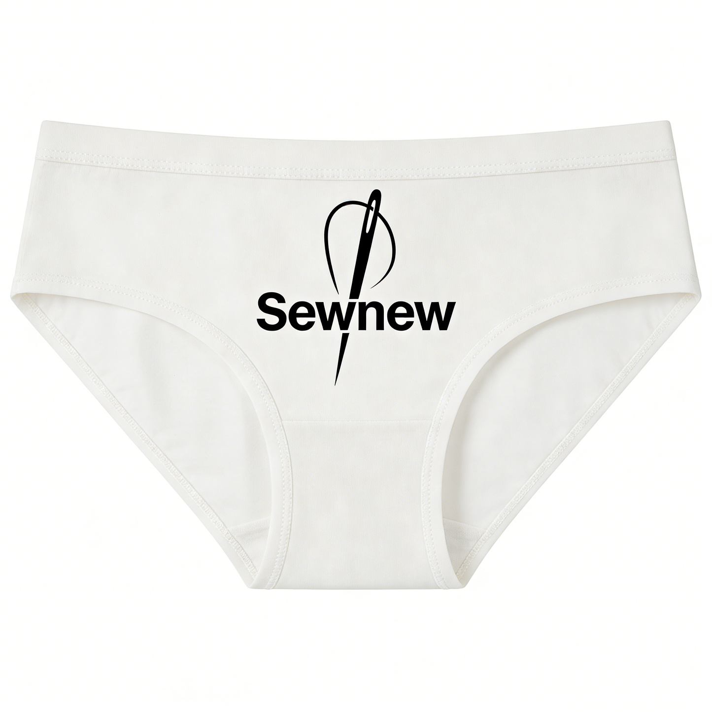 【Sewnew Needle & Thread Logo Brief Panties】—— Comfort & Craft-Inspired Style for Everyday Wear