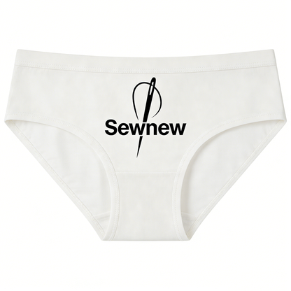 【Sewnew Needle & Thread Logo Brief Panties】—— Comfort & Craft-Inspired Style for Everyday Wear