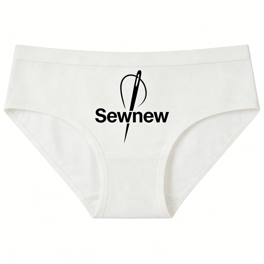 【Sewnew Needle & Thread Logo Brief Panties】—— Comfort & Craft-Inspired Style for Everyday Wear