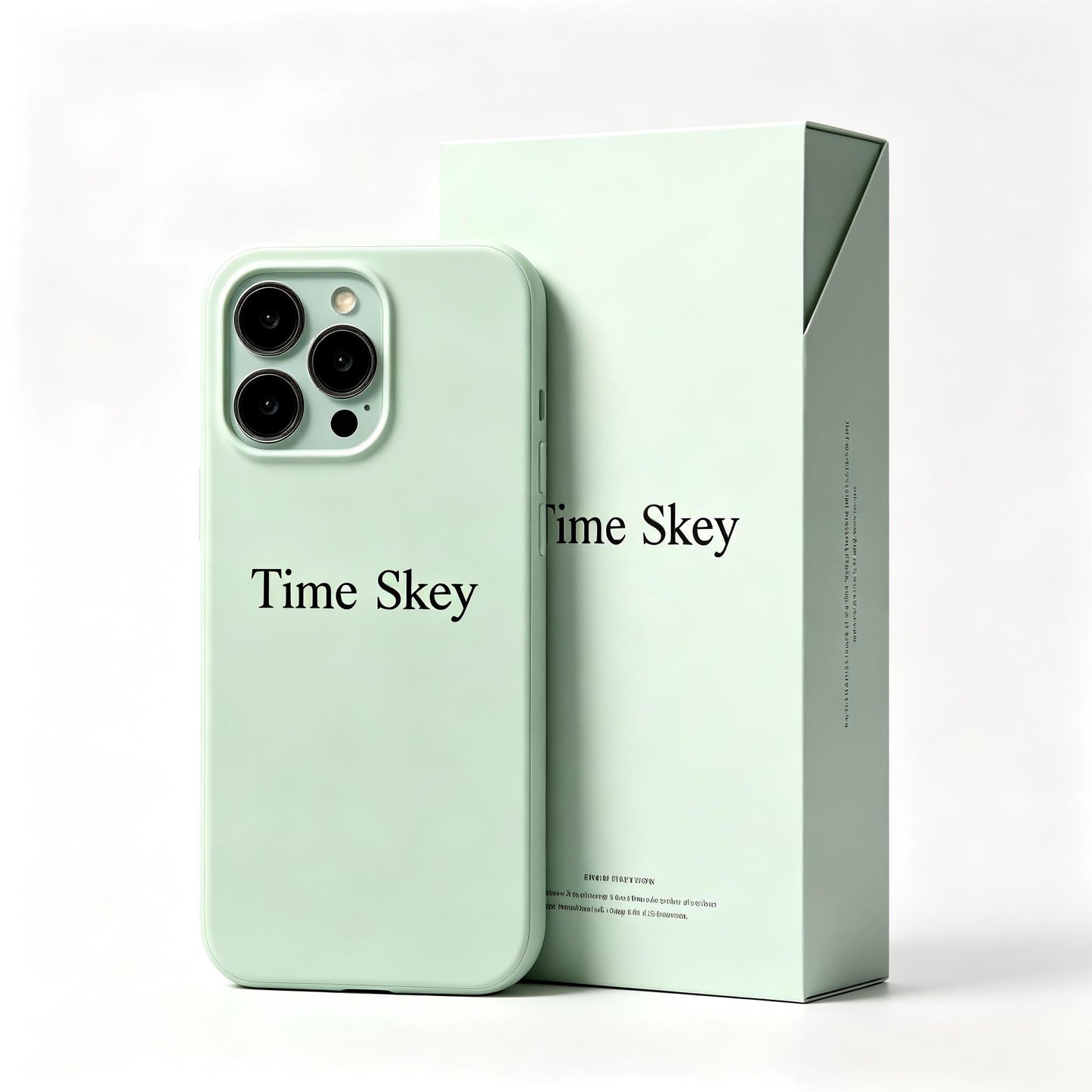 Time Skey Liquid Silicone Phone Case Compatible with iPhone Pro Max, Matte Soft Shockproof Protective Cover, Raised Camera & Screen Protection, Slim Anti-Fingerprint Mint Green Mobile Phone Shell
