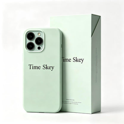 Time Skey Liquid Silicone Phone Case Compatible with iPhone Pro Max, Matte Soft Shockproof Protective Cover, Raised Camera & Screen Protection, Slim Anti-Fingerprint Mint Green Mobile Phone Shell