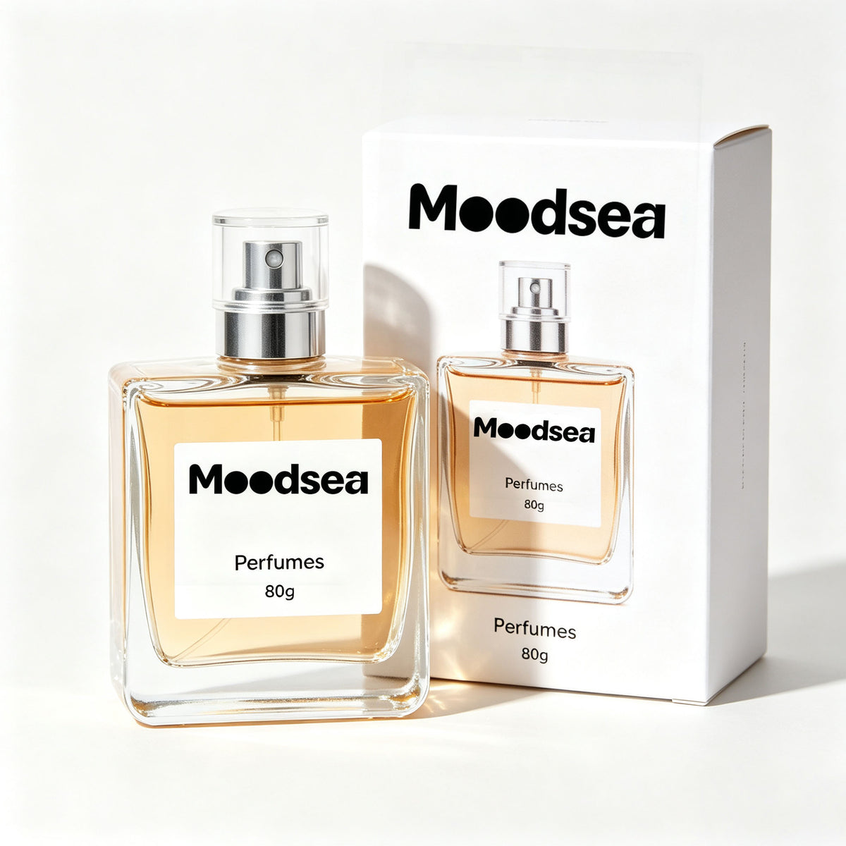 Moodsea Unisex Perfume 80g, Long Lasting Eau De Parfum, Warm Gentle Woody Aroma Fragrance for Daily Work Dating Party