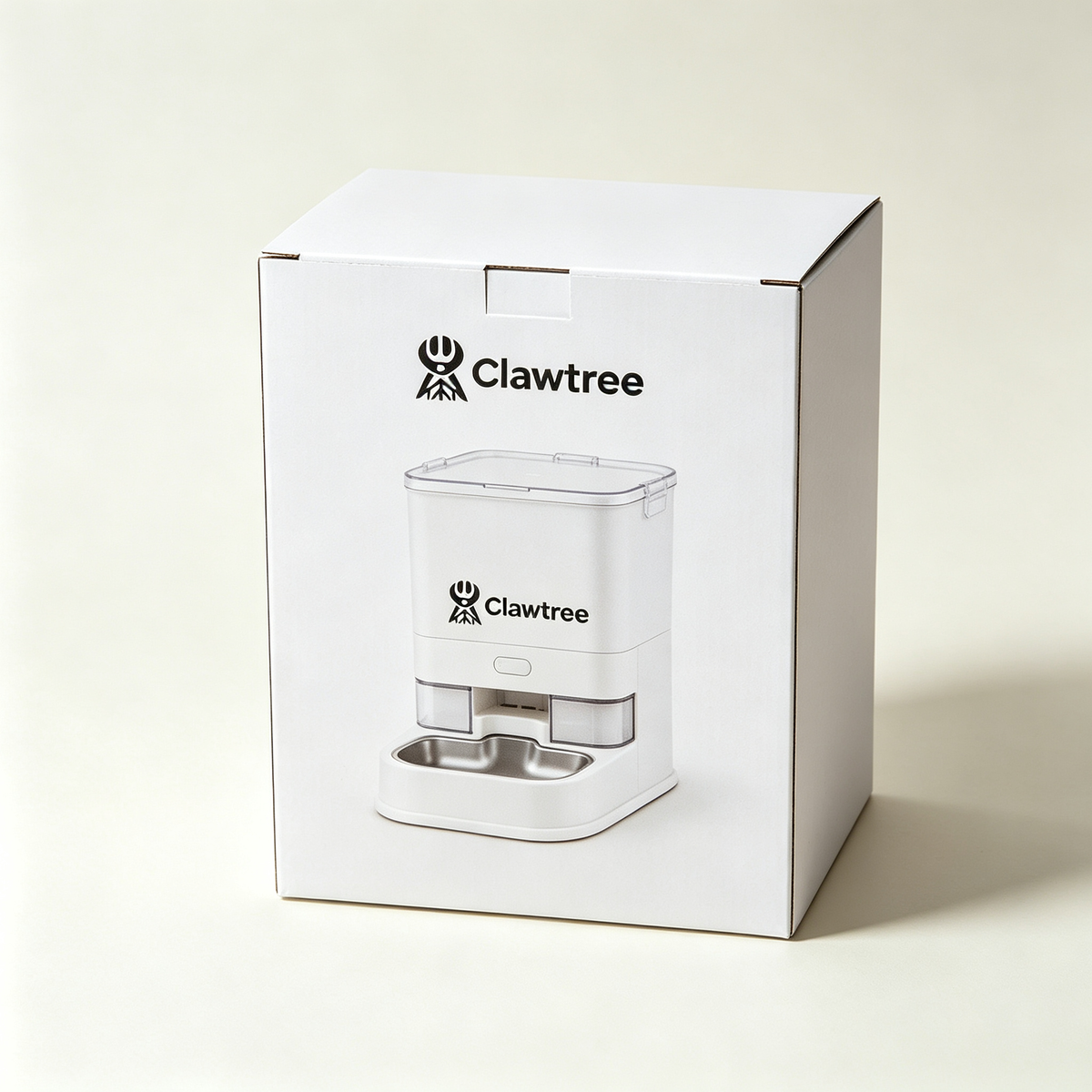 Clawtree Automatic Pet Feeder, Timed Auto Cat Dog Food Dispenser with Stainless‑Steel Bowl, Easy‑Clean Automatic Pet Food Bowl for Small & Medium Pets