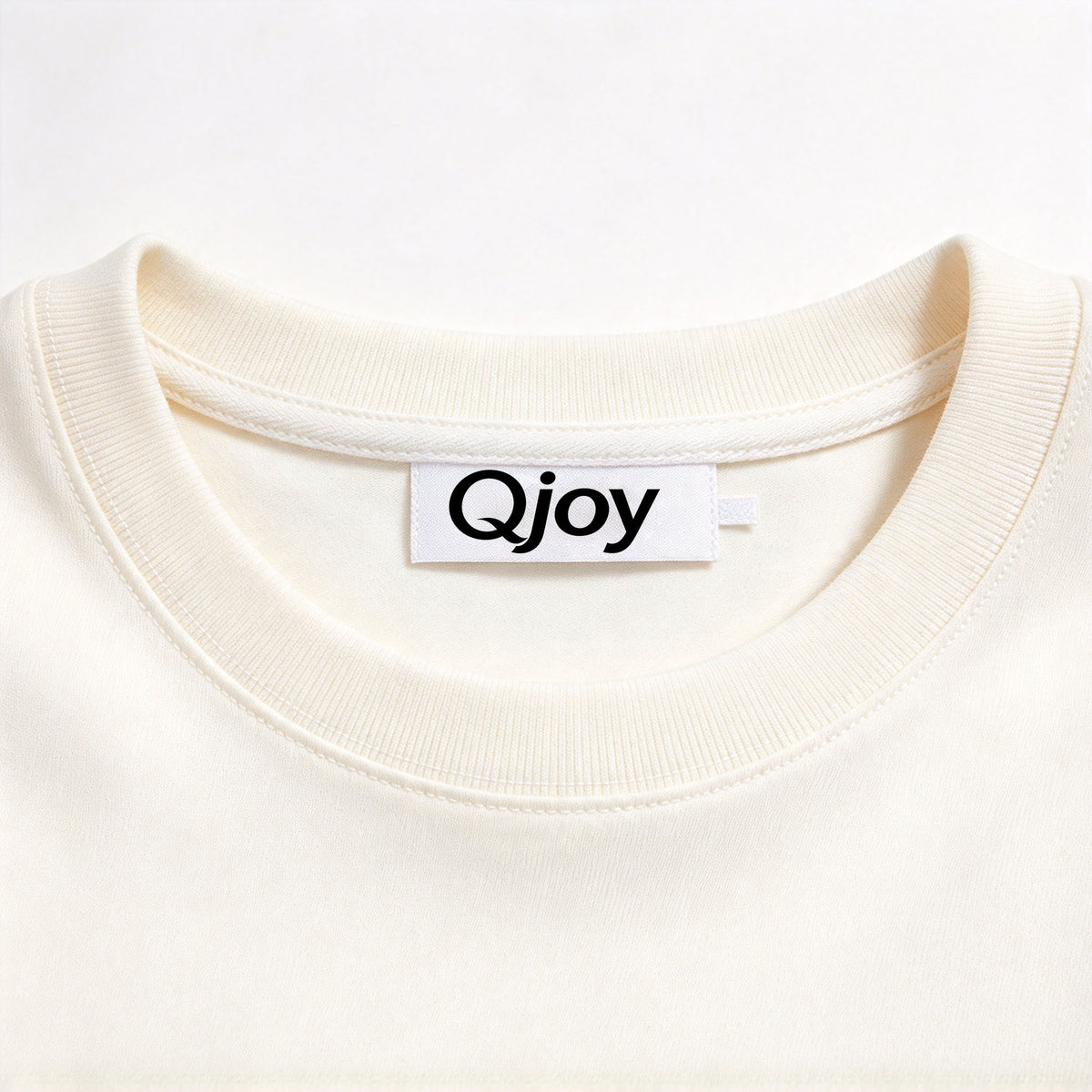 Qjoy Classic Crew Neck Cotton t-shirt, Soft Thick Breathable Short Sleeve Tee, Versatile Solid Casual Tops for Unisex Daily Wear