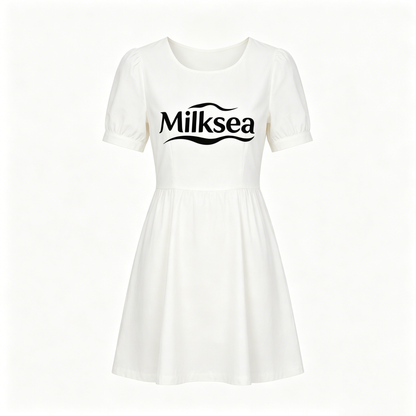 【Milksea White Letter Print Dress】—— Ideal Match of Sweetness & Daily Comfort