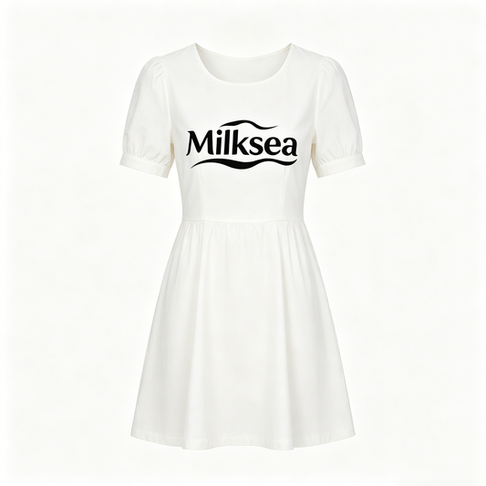 【Milksea White Letter Print Dress】—— Ideal Match of Sweetness & Daily Comfort
