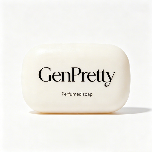 GenPretty Perfumed Bar Soap, Gentle Hydrating Osmanthus Scent Bath Soap, Mild Cleansing Long Lasting Light Fragrance Hand & Body Soap for Daily Shower