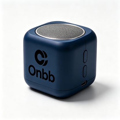 Onbb Portable Bluetooth Speaker, Small Cube Wireless Speaker with Loud Clear Sound, Built-in Mic, USB-C Charging, Compact Mini Speaker for Home, Travel, Outdoor