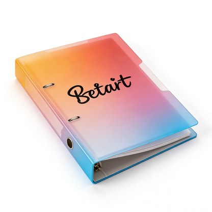 【Betart Gradient 2-Ring File Folder】—— Stylish & Practical Organization for Documents & Creativity