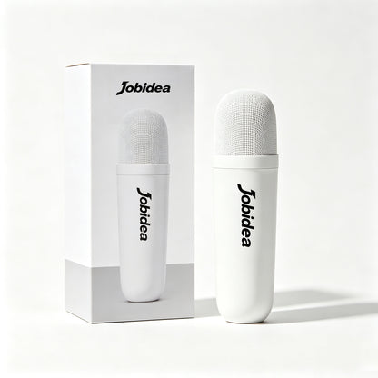 Jobidea Portable Wireless Karaoke Microphone, Mini Handheld Singing Mic for Home Travel Party, Lightweight Pocket Size Bluetooth Microphone for Phone Recording & Entertainment