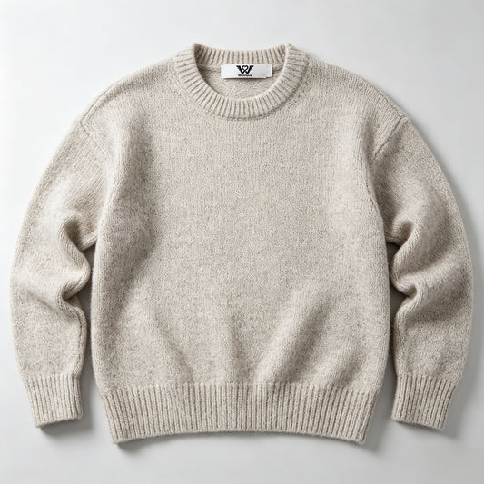 Whirlove Soft Knit Pullover Sweater, Relaxed‑Fit Crewneck Long Sleeve Casual Warm Sweat Jumper for Daily Wear