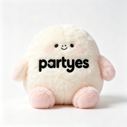 partyes Round Chubby Plush Stuffed Toy, Soft Fluffy White Pink Cute Plush Pillow, Kawaii Decor Plush Doll for Party Gift Home Decor