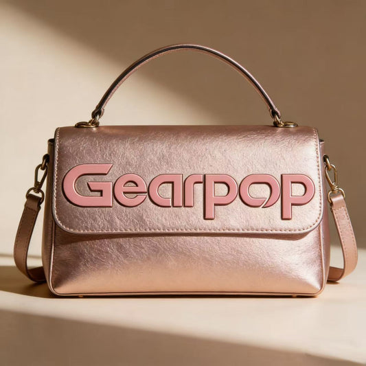 【Gearpop Metallic Rose Gold Handbag】—— Elegance Meets Functionality in Every Carry